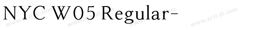 NYC W05 Regular字体转换 NYC W05 Regular字体转换